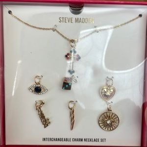 Steve Madden Interchangeable charm Necklace set